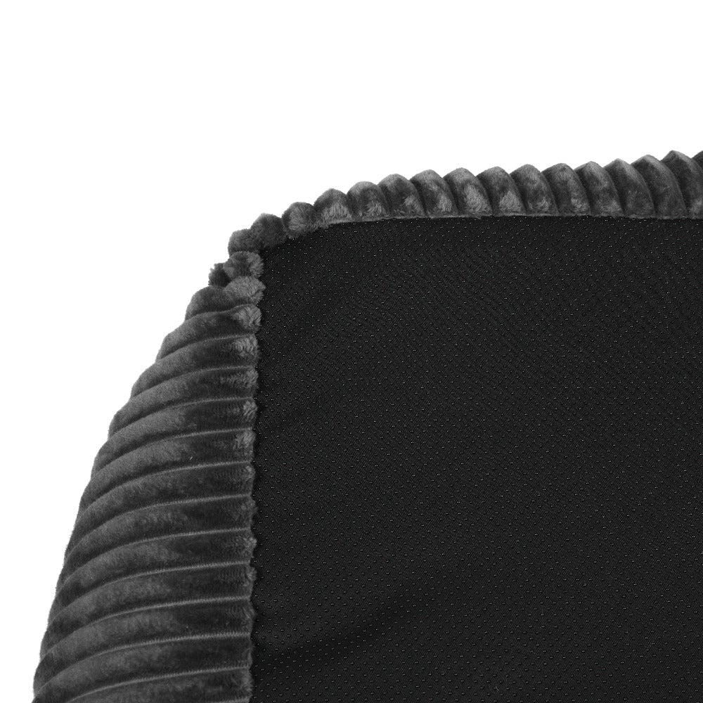 Ascher Plush Corduroy Square Pet Nest Bed - Dark Grey - Image 13