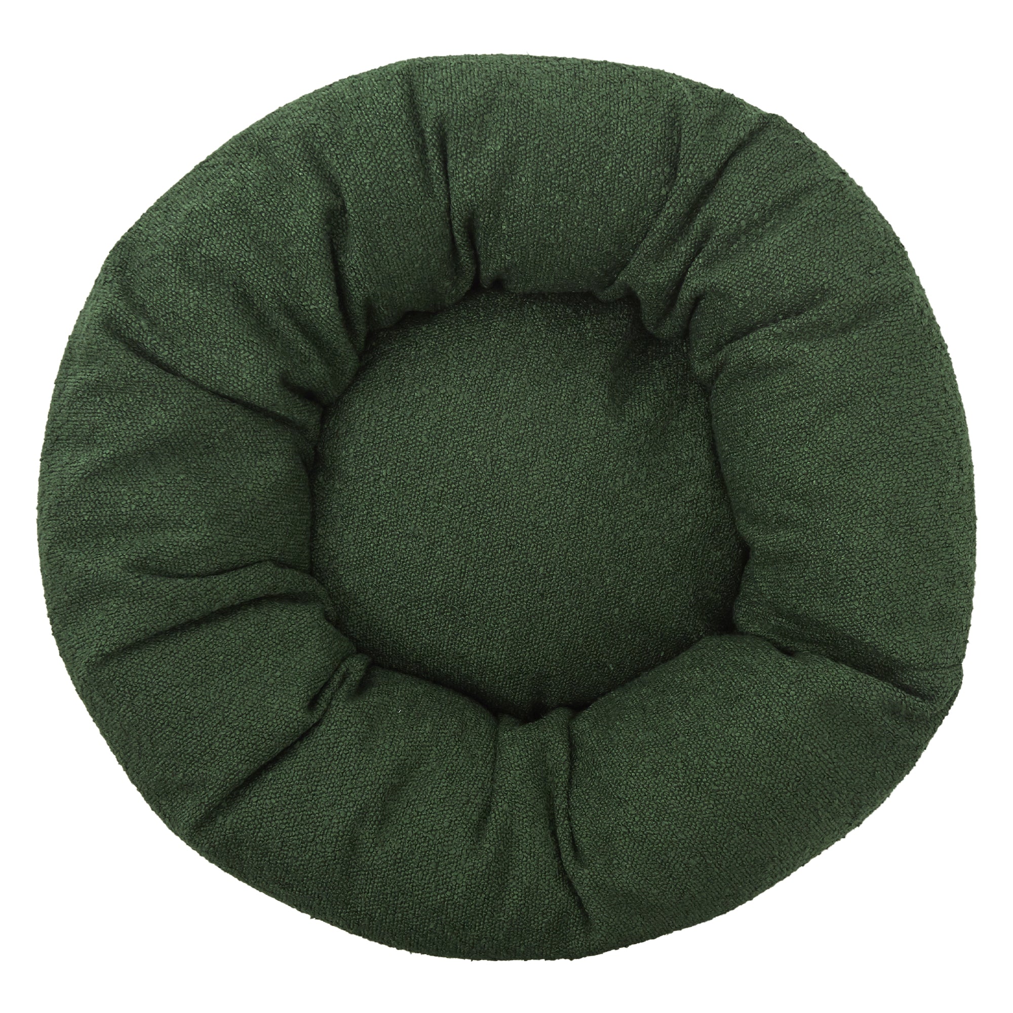 Miri Round Calming Boucle Dog Bed Olive - Image 3