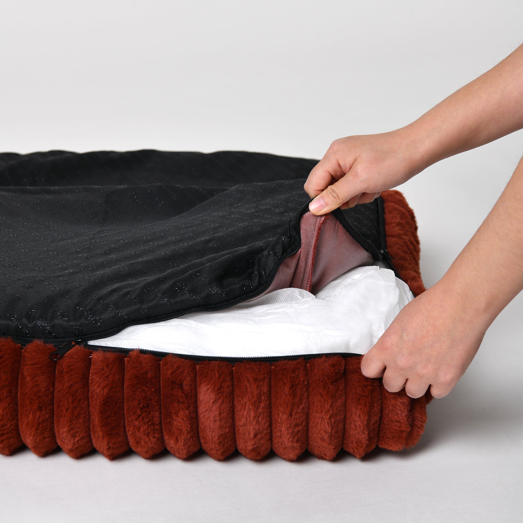 Cloud Bolster Sofa Protector Dog Bed Rust - Image 6