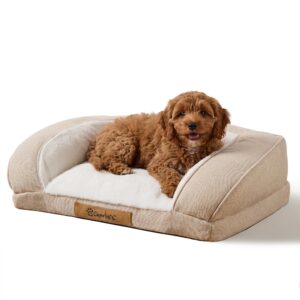 Camden Cotton Jute Plush Sofa Dog Bed