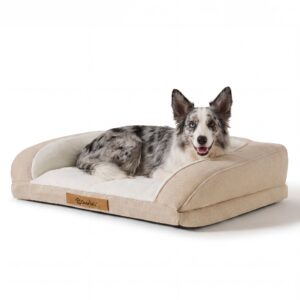 Alternative view of Camden Cotton Jute Plush Sofa Dog Bed